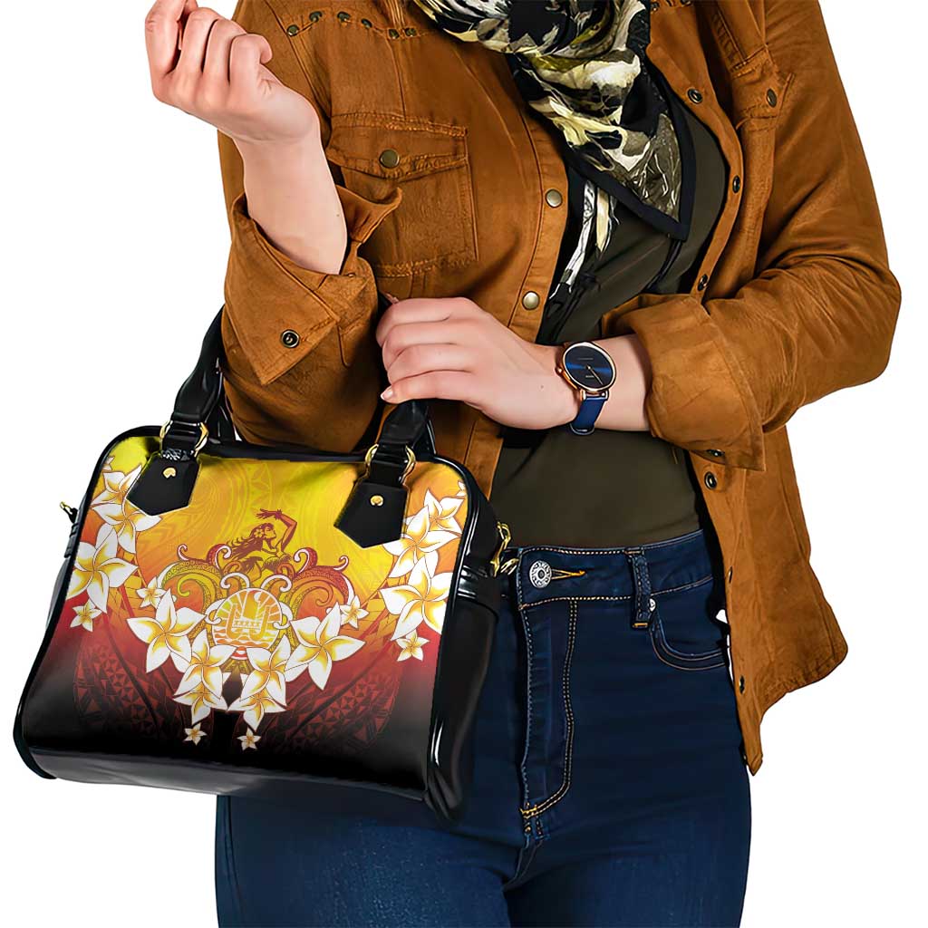 Tahiti Heiva Festival Shoulder Handbag Tahitian Vahine Plumeria Flowers