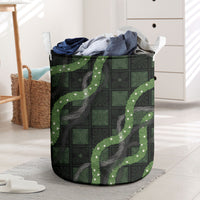 Hawaiian Quilt Laundry Basket Pele Hair Hinahina Lei Black Version LT05 Black - Polynesian Pride