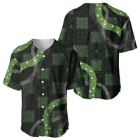Hawaiian Quilt Baseball Jersey Pele Hair Hinahina Lei Black Version LT05 - Polynesian Pride