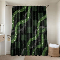 Hawaiian Quilt Bathroom Set Pele Hair Hinahina Lei Black Version