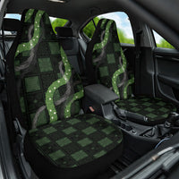 Hawaiian Quilt Car Seat Cover Pele Hair Hinahina Lei Black Version