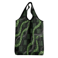 Hawaiian Quilt Grocery Bag Pele Hair Hinahina Lei Black Version LT05 - Polynesian Pride