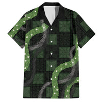 Hawaiian Quilt Hawaiian Shirt Pele Hair Hinahina Lei Black Version LT05 Black - Polynesian Pride