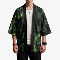 Hawaiian Quilt Kimono Pele Hair Hinahina Lei Black Version LT05 - Polynesian Pride
