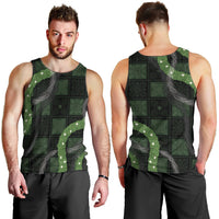 Hawaiian Quilt Men Tank Top Pele Hair Hinahina Lei Black Version