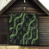 Hawaiian Quilt Quilt Pele Hair Hinahina Lei Black Version LT05 - Polynesian Pride