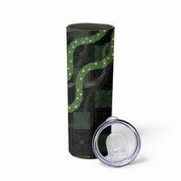 Hawaiian Quilt Skinny Tumbler Pele Hair Hinahina Lei Black Version
