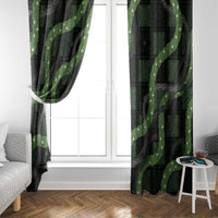 Hawaiian Quilt Window Curtain Pele Hair Hinahina Lei Black Version LT05 - Polynesian Pride