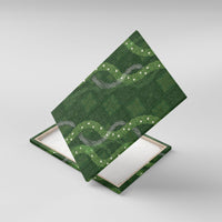 Hawaiian Quilt Canvas Wall Art Pele Hair Hinahina Lei Green Version