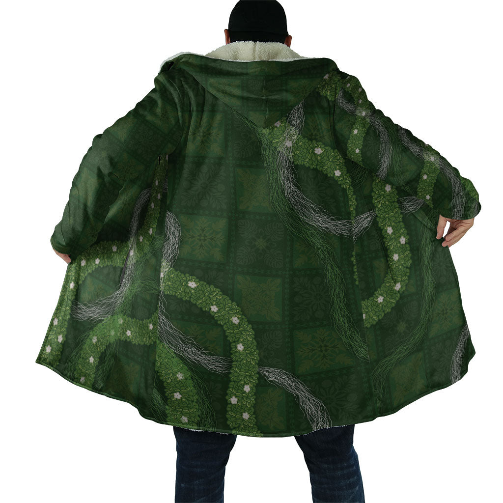 Hawaiian Quilt Cloak Pele Hair Hinahina Lei Green Version LT05 - Polynesian Pride