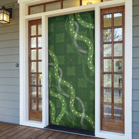 Hawaiian Quilt Door Cover Pele Hair Hinahina Lei Green Version LT05 - Polynesian Pride