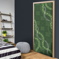 Hawaiian Quilt Door Cover Pele Hair Hinahina Lei Green Version LT05 - Polynesian Pride