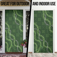 Hawaiian Quilt Door Cover Pele Hair Hinahina Lei Green Version LT05 - Polynesian Pride