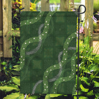 Hawaiian Quilt Garden Flag Pele Hair Hinahina Lei Green Version