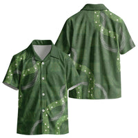 Hawaiian Quilt Kid Hawaiian Shirt Pele Hair Hinahina Lei Green Version LT05 - Polynesian Pride