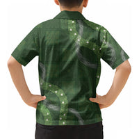 Hawaiian Quilt Kid Hawaiian Shirt Pele Hair Hinahina Lei Green Version LT05 - Polynesian Pride