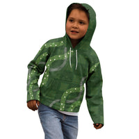 Hawaiian Quilt Kid Hoodie Pele Hair Hinahina Lei Green Version LT05 - Polynesian Pride