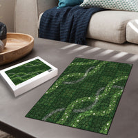 Hawaiian Quilt Puzzle Pele Hair Hinahina Lei Green Version LT05 - Polynesian Pride