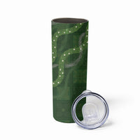 Hawaiian Quilt Skinny Tumbler Pele Hair Hinahina Lei Green Version