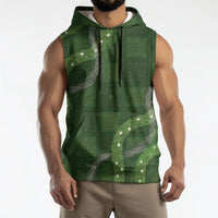 Hawaiian Quilt Sleeveless Hoodie Pele Hair Hinahina Lei Green Version LT05 - Polynesian Pride