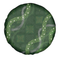 Hawaiian Quilt Spare Tire Cover Pele Hair Hinahina Lei Green Version LT05 - Polynesian Pride