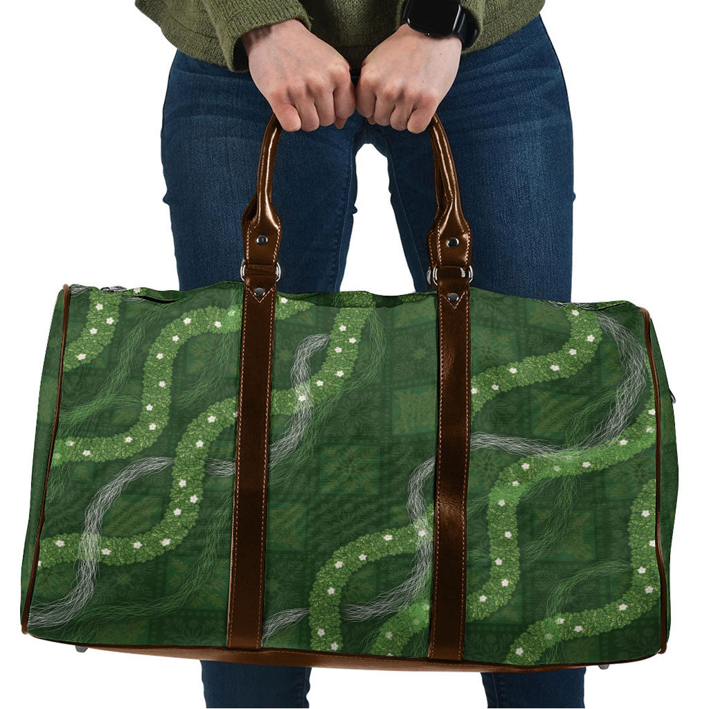 Hawaiian Quilt Travel Bag Pele Hair Hinahina Lei Green Version LT05 Green - Polynesian Pride