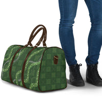 Hawaiian Quilt Travel Bag Pele Hair Hinahina Lei Green Version