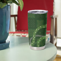 Hawaiian Quilt Tumbler Cup Pele Hair Hinahina Lei Green Version LT05 - Polynesian Pride