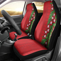 Tonga Language Week Car Seat Cover Heilala Floral Red LT05 - Polynesian Pride