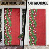 Tonga Language Week Door Cover Heilala Floral Red