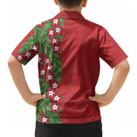 Tonga Language Week Hawaiian Shirt Heilala Floral Red