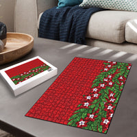 Tonga Language Week Puzzle Heilala Floral Red