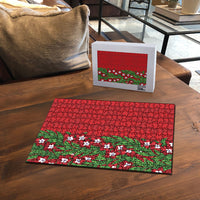 Tonga Language Week Puzzle Heilala Floral Red