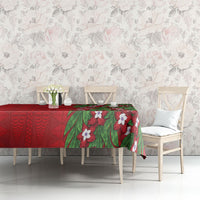 Tonga Language Week Tablecloth Heilala Floral Red