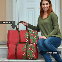 Tonga Language Week Travel Bag Heilala Floral Red