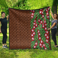 Tonga Language Week Quilt Heilala Floral Brown