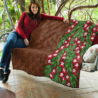 Tonga Language Week Quilt Heilala Floral Brown