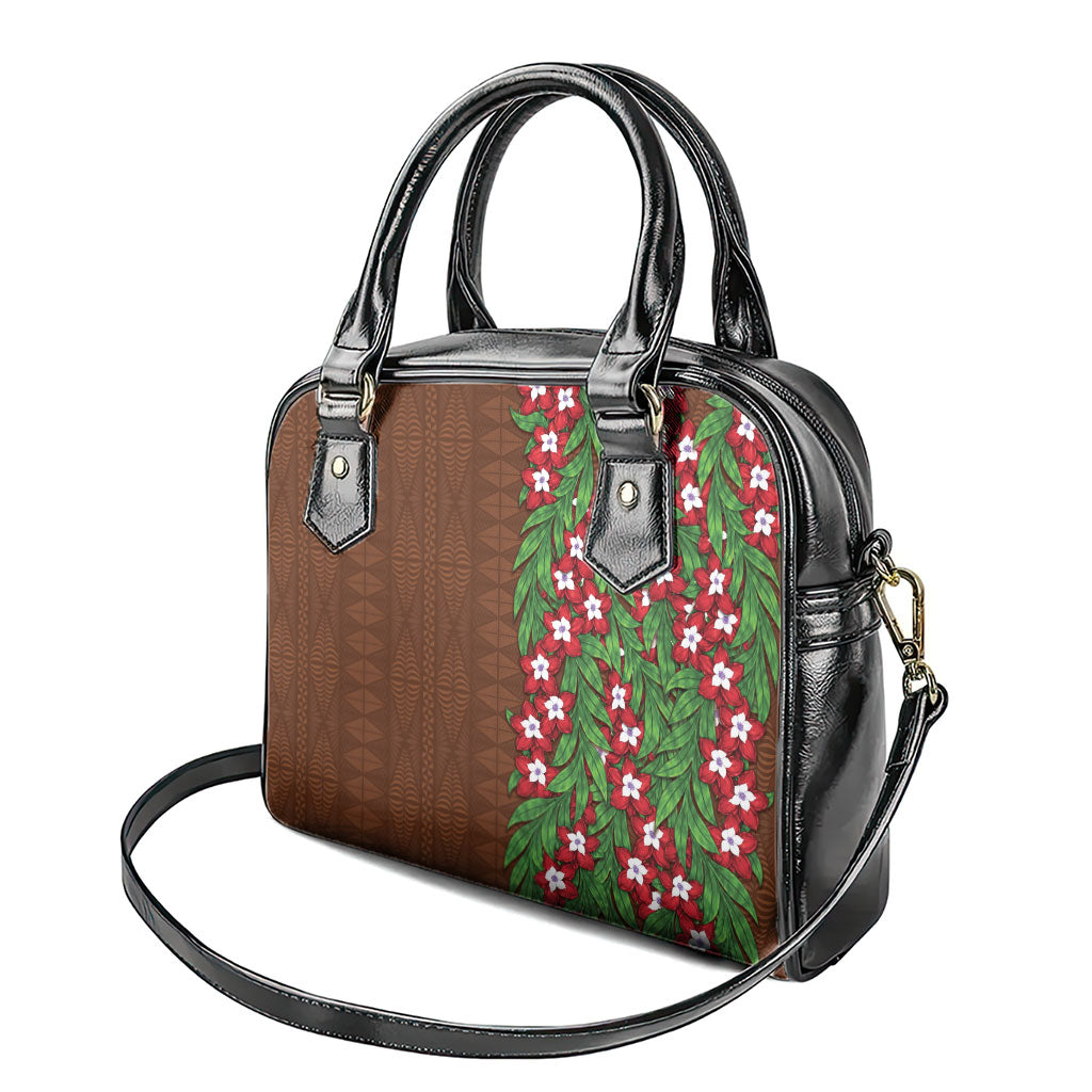 Tonga Language Week Shoulder Handbag Heilala Floral Brown