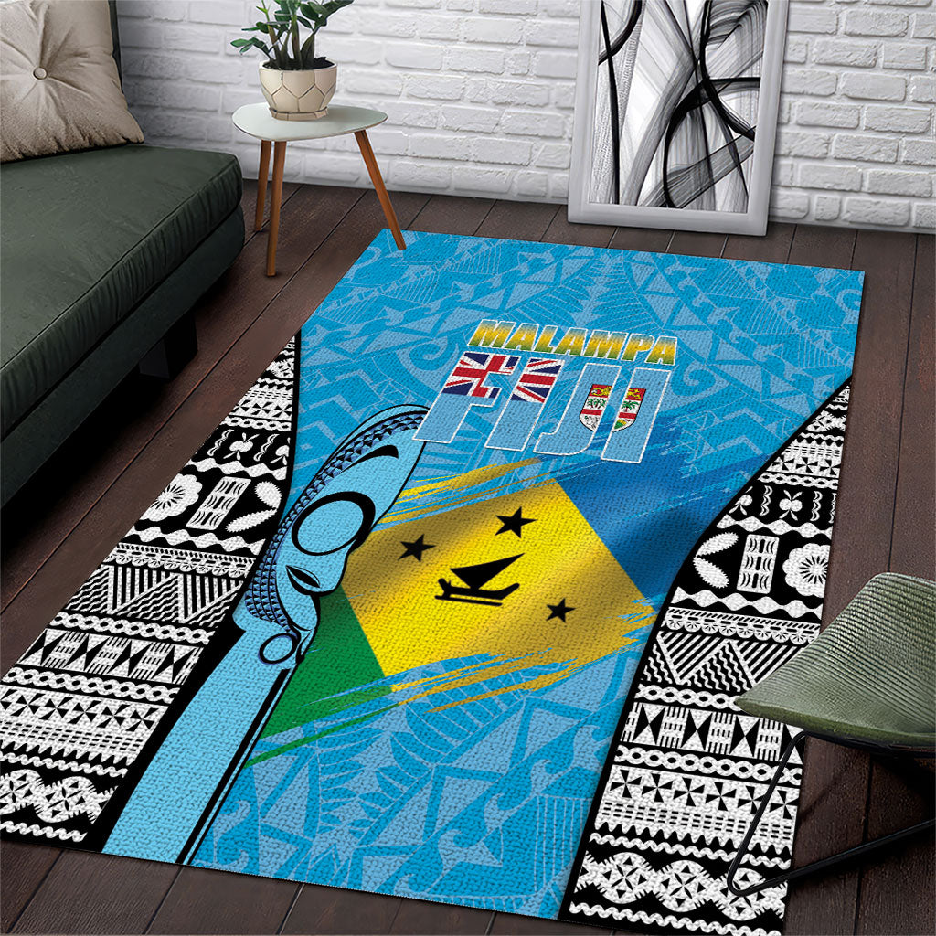 Malampa Fiji Day 2026 Area Rug Unique Style LT05 Blue - Polynesian Pride