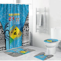 Malampa Fiji Day 2026 Bathroom Set Unique Style LT05 Bathroom Set (4 pcs) Blue - Polynesian Pride