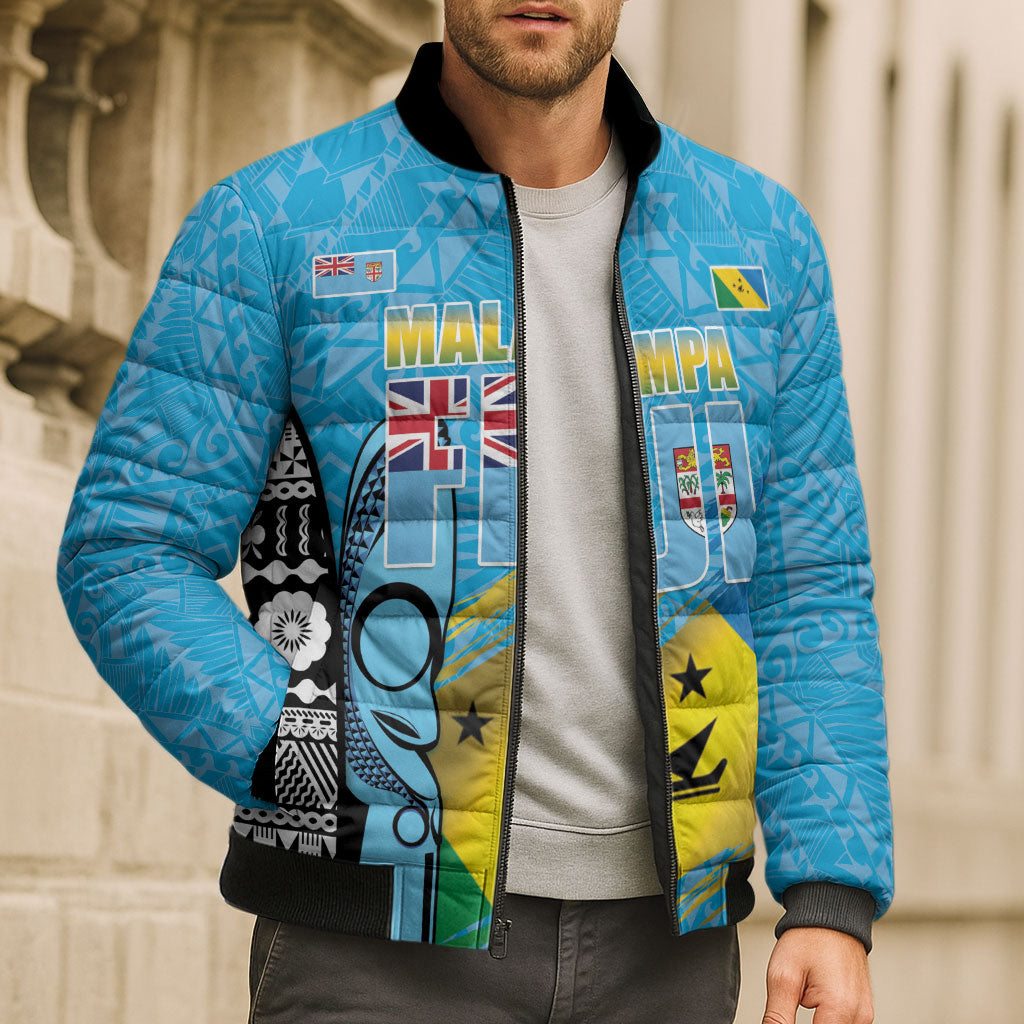 Personalised Malampa Fiji Day 2026 Bomber Puffer Jacket Unique Style LT05 - Polynesian Pride