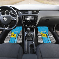 Personalised Malampa Fiji Day 2026 Car Mats Unique Style LT05 Set 2pcs - Front Blue - Polynesian Pride