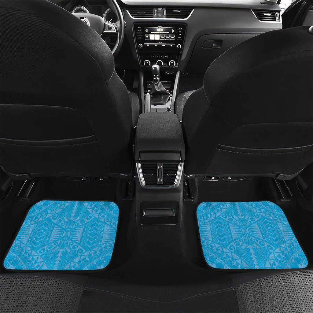 Personalised Malampa Fiji Day 2026 Car Mats Unique Style LT05 Set 2pcs - Back Blue - Polynesian Pride