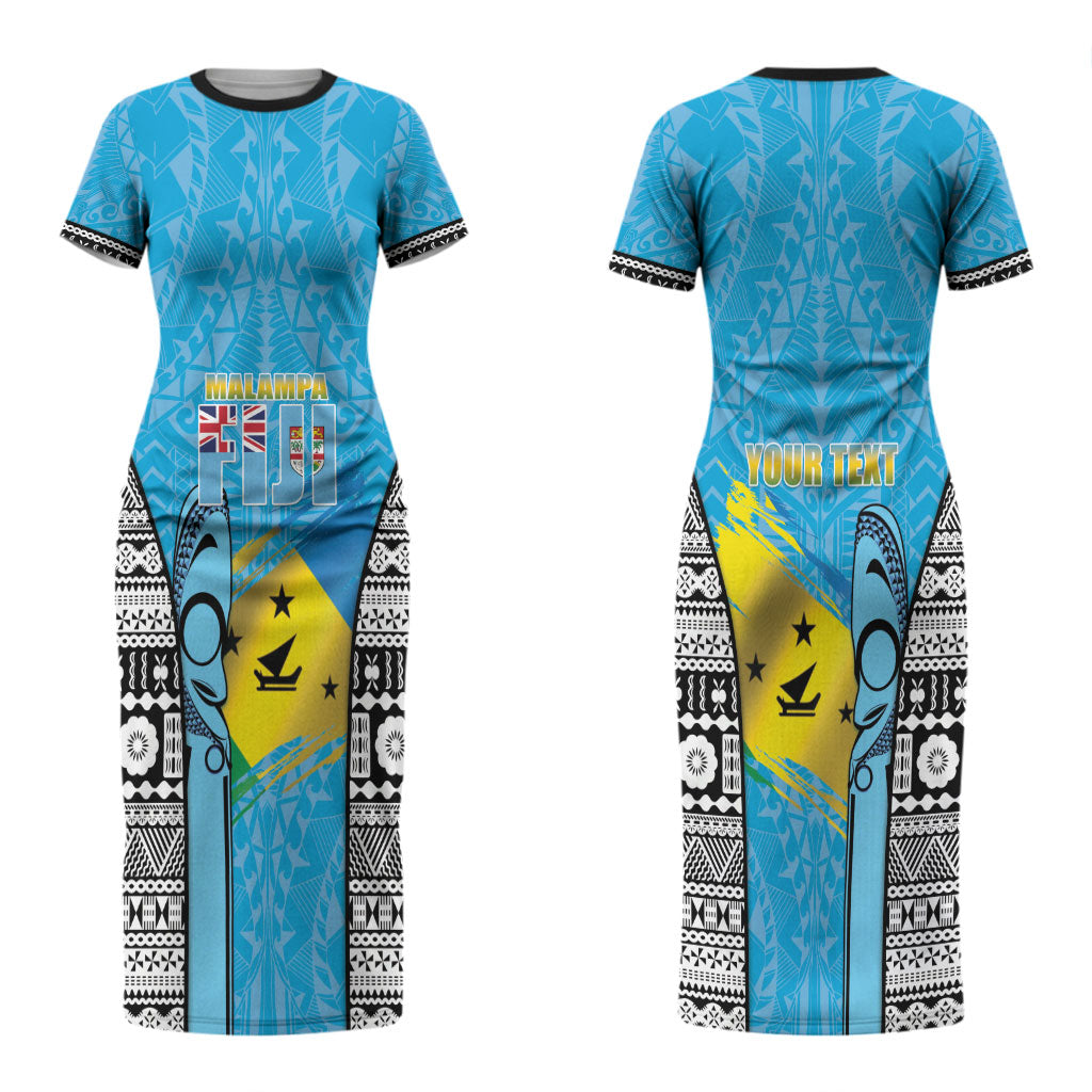 Personalised Malampa Fiji Day 2026 Couples Matching Short Sleeve Bodycon Dress and Hawaiian Shirt Unique Style LT05 - Polynesian Pride