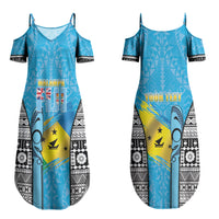 Personalised Malampa Fiji Day 2026 Couples Matching Summer Maxi Dress and Long Sleeve Button Shirt Unique Style LT05 - Polynesian Pride