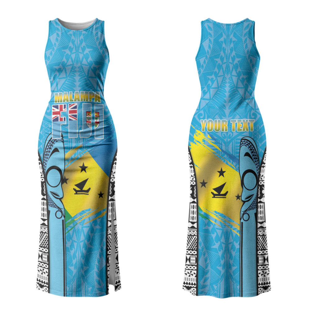 Personalised Malampa Fiji Day 2026 Couples Matching Tank Maxi Dress and Long Sleeve Button Shirt Unique Style LT05 - Polynesian Pride
