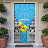 Personalised Malampa Fiji Day 2026 Door Cover Unique Style LT05 Blue - Polynesian Pride