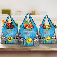Malampa Fiji Day 2026 Grocery Bag Unique Style LT05 3-pack One Size Blue - Polynesian Pride