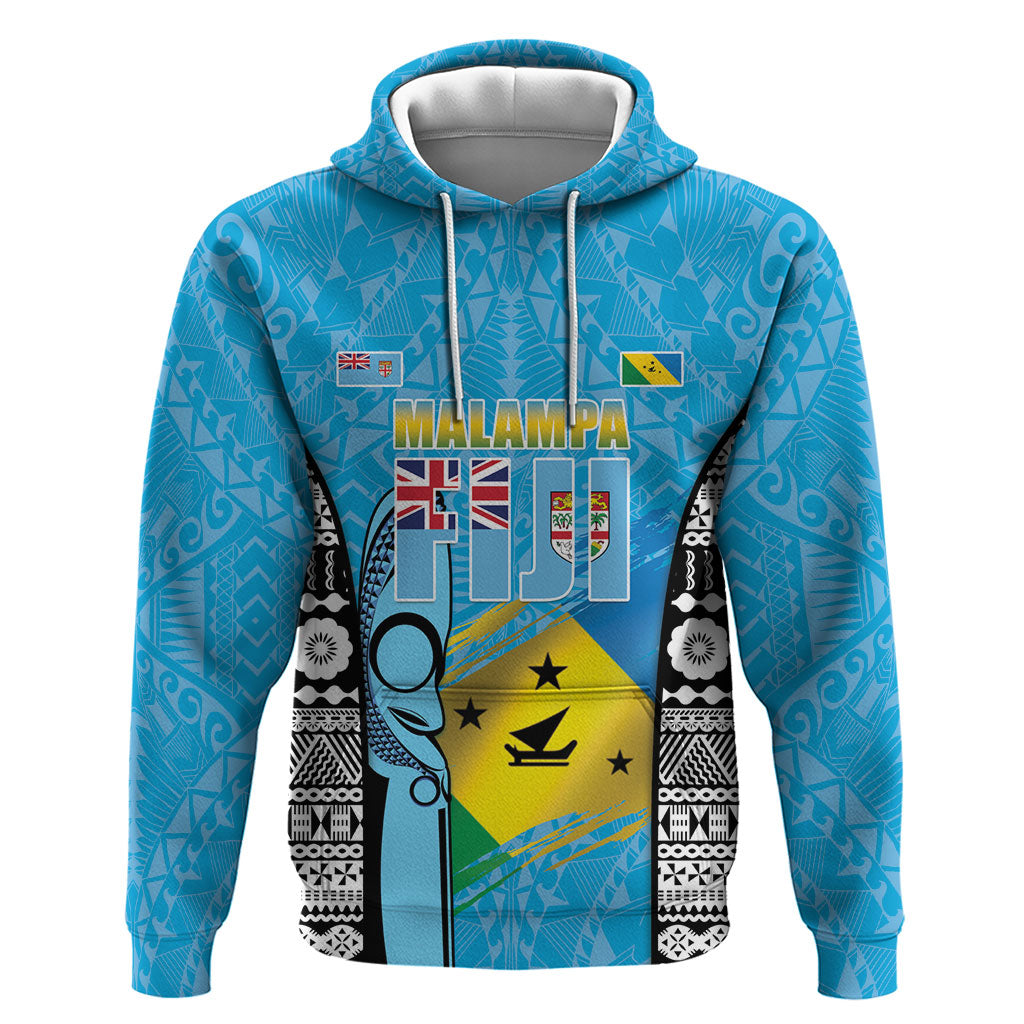 Personalised Malampa Fiji Day 2026 Hoodie Unique Style LT05 Pullover Hoodie Blue - Polynesian Pride