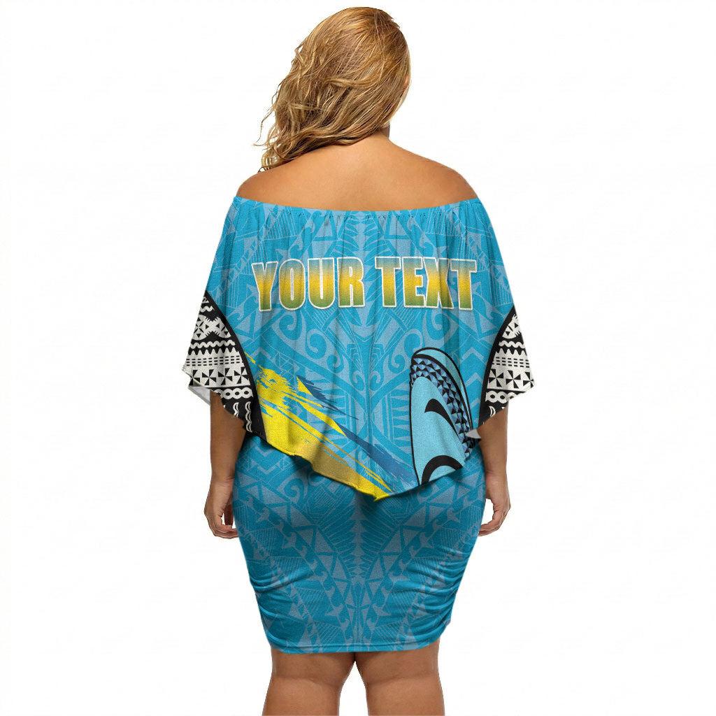 Personalised Malampa Fiji Day 2026 Off Shoulder Short Dress Unique Style LT05 - Polynesian Pride